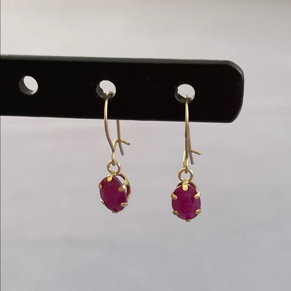 Jewelry - Vintage Ruby Drop Earrings